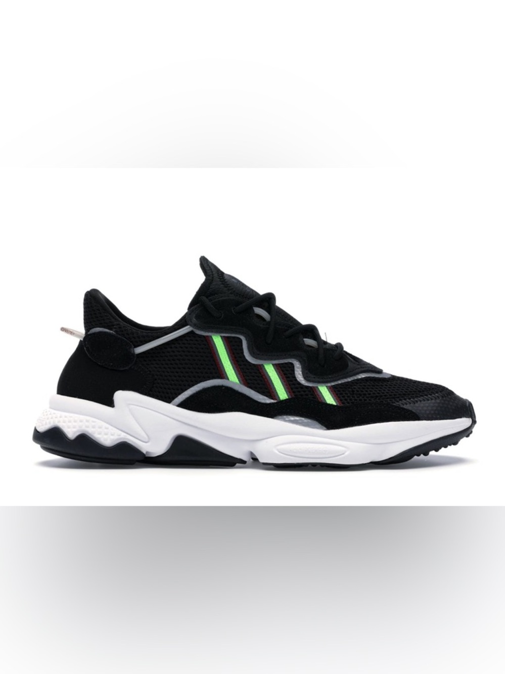 Adidas Ozweego Core Black Solar Green Sneakers Men’s Size 8